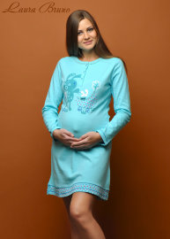 Ночная сорочка для беременных, цвет голубой - Laura Bruno